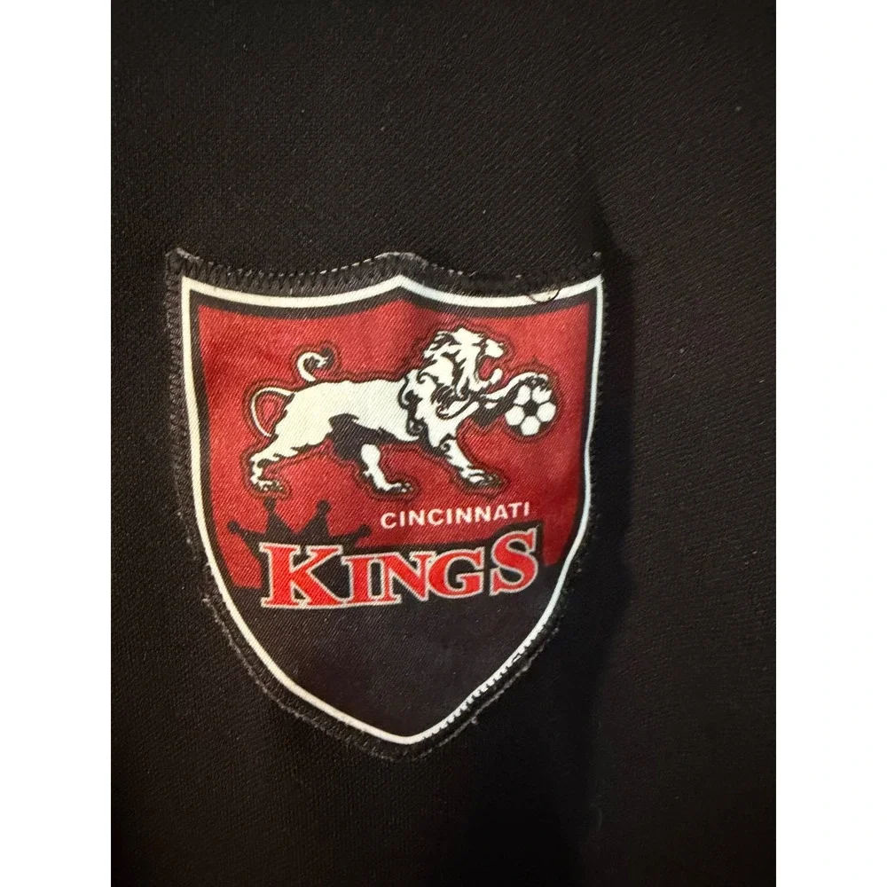 Adidas Cincinnati Kings Soccer Track Jacket‎ Mens Black Full Zip 3 Stripe Coat